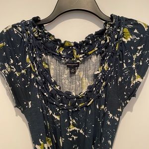 Banana Republic navy and green shirt dress. Size XS.